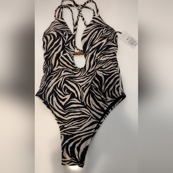 Shade & Shore Zebra Animal print one piece swimsuit - Picture 9 of 9